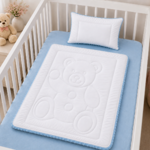 Komplet Dziecięcy Baby Minky 100x135cm + 40x60 cm | Dwustronny