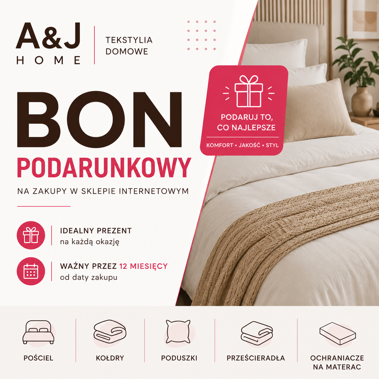 Elektroniczny bon podarunkowy wartość: do wyboru